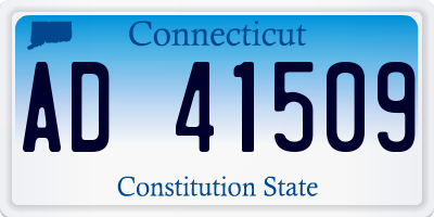 CT license plate AD41509