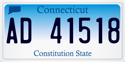 CT license plate AD41518