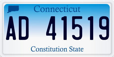 CT license plate AD41519