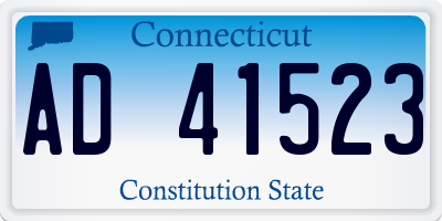 CT license plate AD41523