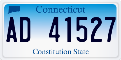 CT license plate AD41527