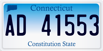 CT license plate AD41553