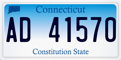 CT license plate AD41570