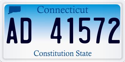 CT license plate AD41572