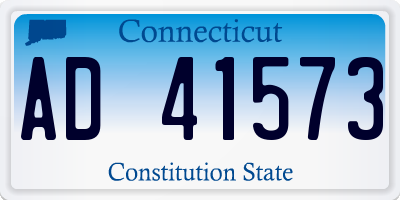 CT license plate AD41573