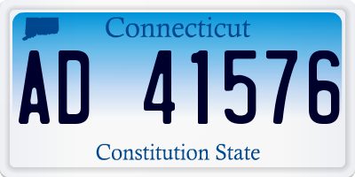 CT license plate AD41576