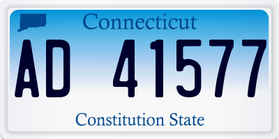 CT license plate AD41577