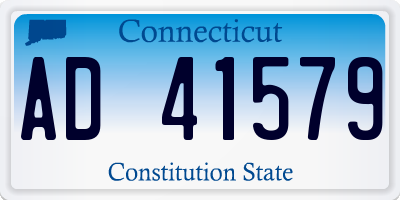 CT license plate AD41579