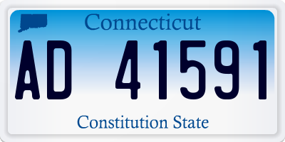 CT license plate AD41591