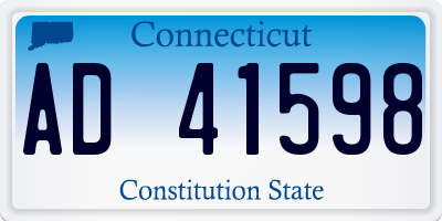 CT license plate AD41598