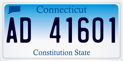 CT license plate AD41601
