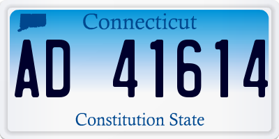 CT license plate AD41614