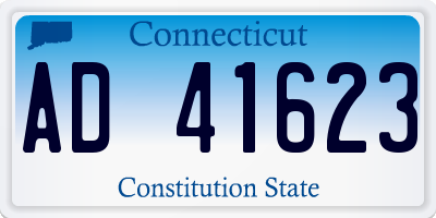 CT license plate AD41623