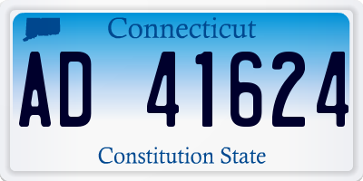 CT license plate AD41624
