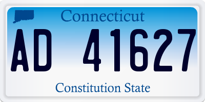 CT license plate AD41627
