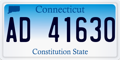 CT license plate AD41630