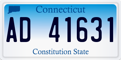 CT license plate AD41631