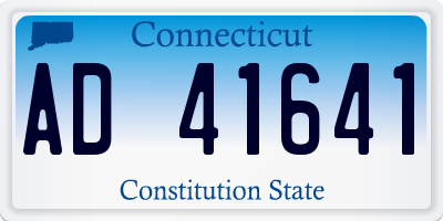 CT license plate AD41641