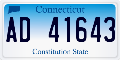 CT license plate AD41643