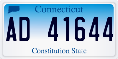CT license plate AD41644