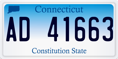 CT license plate AD41663