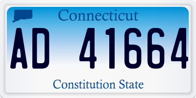CT license plate AD41664