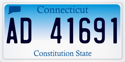 CT license plate AD41691