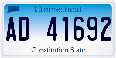 CT license plate AD41692