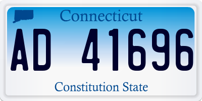 CT license plate AD41696