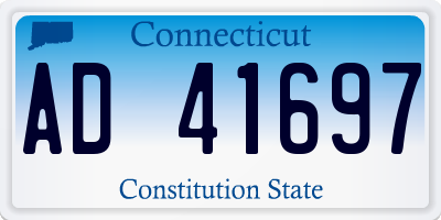 CT license plate AD41697