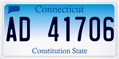 CT license plate AD41706
