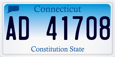 CT license plate AD41708