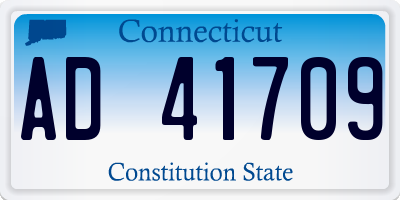CT license plate AD41709