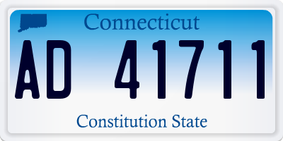 CT license plate AD41711