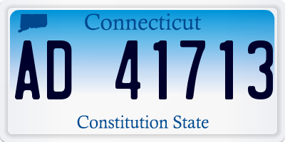 CT license plate AD41713