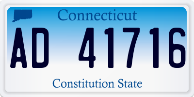CT license plate AD41716