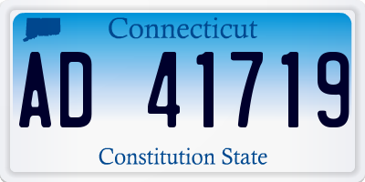 CT license plate AD41719