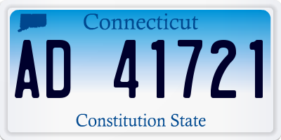CT license plate AD41721