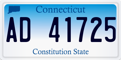 CT license plate AD41725