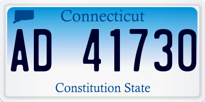CT license plate AD41730