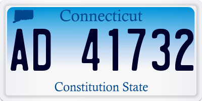 CT license plate AD41732