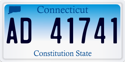 CT license plate AD41741