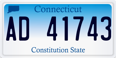 CT license plate AD41743