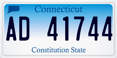 CT license plate AD41744