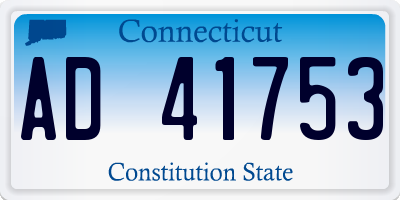 CT license plate AD41753