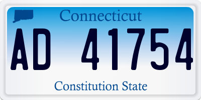 CT license plate AD41754