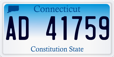CT license plate AD41759