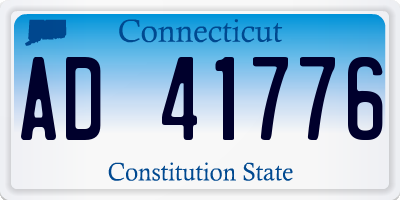 CT license plate AD41776