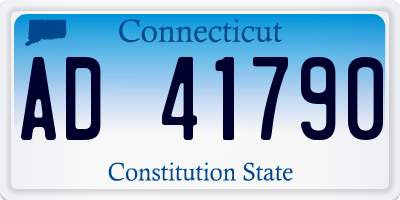 CT license plate AD41790