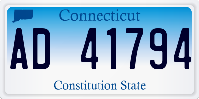 CT license plate AD41794